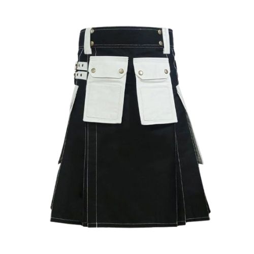 1-1-3.jpg Black & White Work Carhartt Utility Kilt - Image 1
