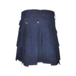 Women’s Blue Denim Utility Kilt with Pockets - Image 3