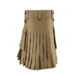 Utility Wool Traditional Kilt in Khaki - Image 3