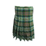 Traditional Scott Green Ancient Tartan Kilt in Green, Red, and Yellow Plaid - Image 2