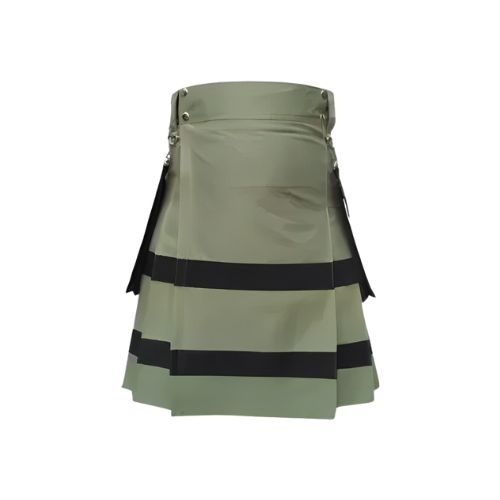 11-2.jpg Women’s Classic Utility Kilt with Black Stripes - Image 1