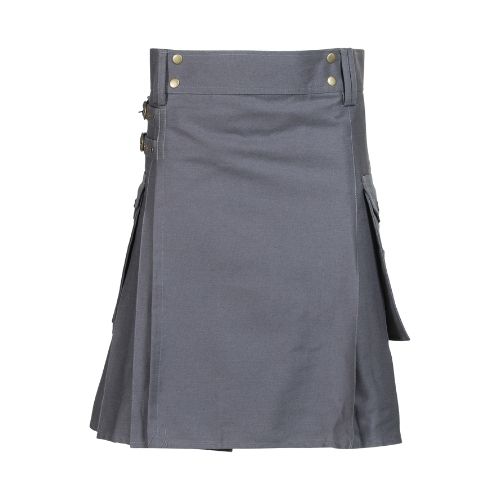 116.jpg Stylish Grey Utility Kilt - Image 1