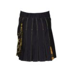 Women’s Black and Yellow Hybrid Kilt with MacLeod of Lewis Tartan Accents - Image 4