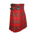 Men Scottish Royal Stewart 8 Yard Tartan Kilt - Image 2