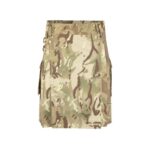 Multicam Tactical Kilt with Cargo Pockets and Reinforced Stitching