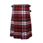Men Scottish Red, Black and White 8 Yard Tartan Kilt - Image 4