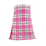 Handmade Ailsa Pink Tartan Kilt in Vibrant Pink and White Plaid