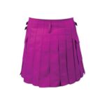 Women’s Purple Mini Utility Kilt with Adjustable Straps and Cargo Pockets - Image 3