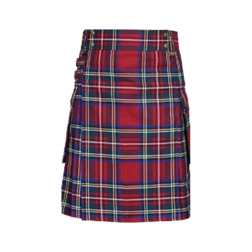 15-4.jpg Boys' Traditional Red Tartan Kilt - Image 1