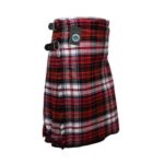 Men Scottish Red, Black and White 8 Yard Tartan Kilt - Image 3