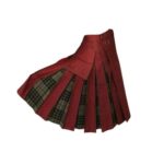 Women’s Maroon and Grey Watch Tartan Hybrid Kilt - Image 2