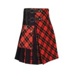Men’s Black and Wallace Tartan Hybrid Kilt with Utility Pockets - Image 2
