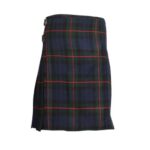 Classic Gunn Tartan Kilt in Dark Green and Navy Plaid with Red Lines - Image 3