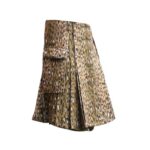 Leopard Print Tactical Kilt with Cargo Pockets and Adjustable Straps