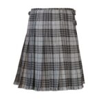Classic Hamilton Tartan Kilt in Grey and Black Plaid Design - Image 3