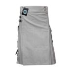 Men's Grey Utility Kilt with Adjustable Straps
