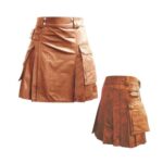 Brown Leather Kilt for Men - Image 3