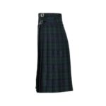 Women’s Black Watch Full-Length Tartan Kilt with Buckle Straps - Image 2
