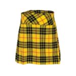 Women’s MacLeod of Lewis Tartan Mini Kilt with Buckle Straps