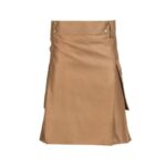 Modern Brown Utility Kilt with Cargo Pockets