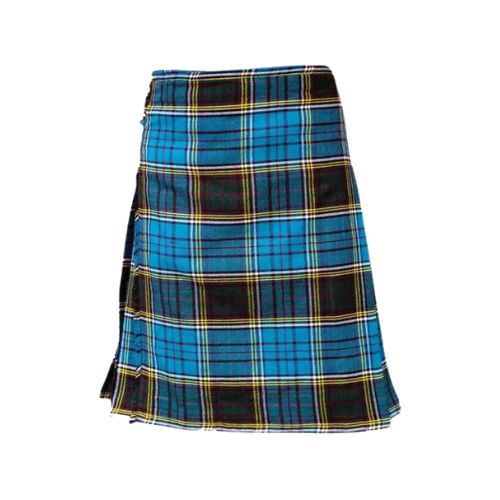 22-9.jpg Vibrant Clan Anderson Modern Tartan Kilt in Blue and Black Plaid - Image 1
