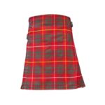 Vibrant Clan Bruce Tartan Kilt in Red and Green Plaid Design