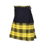 Men’s MacLeod of Lewis Hybrid Kilt with Black and Yellow Tartan Design