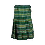 Vibrant Irish Tartan Kilt in Green and Yellow with Adjustable Straps - Image 3