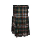 Irish Tartan Kilt in Green, Orange, White, and Black with Fringed Edge - Image 4