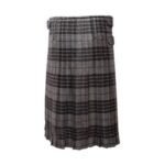 Men Scottish Black Grey Watch 8 Yard Tartan Kilt - Image 4
