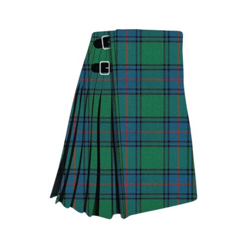 36-1.jpg Traditional Shaw Green Ancient Clan Tartan Kilt in Green and Blue Plaid - Image 1