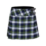 Women’s Dress Gordon Tartan Mini Kilt with Buckle Straps
