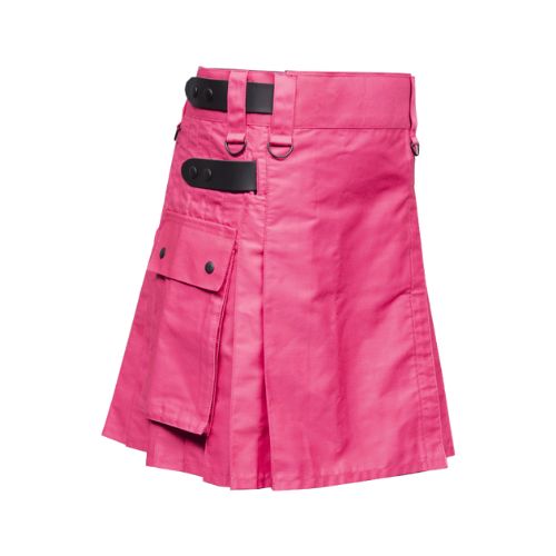 4-14.jpg Women's Pink Utility Kilt - Image 1