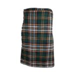 Irish Tartan Kilt in Green, Orange, White, and Black with Fringed Edge - Image 2