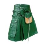 Green Leather Modern Kilt - Image 3