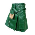 Green Leather Modern Kilt - Image 2