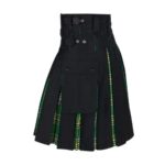 Irish Tartan Black Hybrid Kilt for Men - Image 2