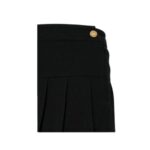Women’s Black Cotton Pleated Mini Kilt - Image 2