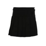 Women’s Black Cotton Pleated Mini Kilt - Image 3