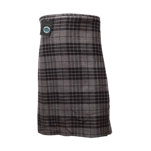 59-2.jpg Men Scottish Black Grey Watch 8 Yard Tartan Kilt - Image 1
