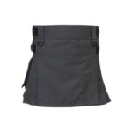 Women’s Grey Mini Utility Kilt with Adjustable Straps and Side Pockets