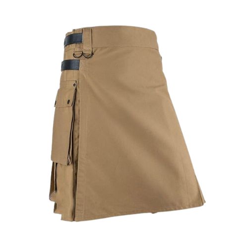 6.jpg Utility Wool Traditional Kilt in Khaki - Image 1