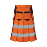 Men's Fluorescent Orange Firefighter Kilt - Image 3