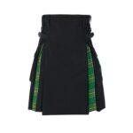 Irish Tartan Black Hybrid Kilt for Men