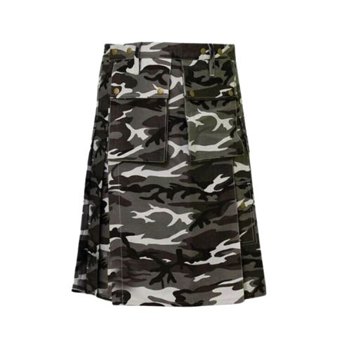7-2.jpg Grey and White Urban Camouflage Tactical Kilt - Image 1