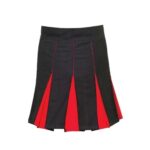 Women’s Black and Red Hybrid Mini Kilt with Detachable Pocket - Image 3
