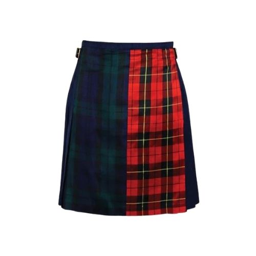 79-1.jpg Women’s Black Watch and Wallace Tartan Hybrid Kilt - Image 1