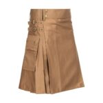 Modern Brown Utility Kilt with Cargo Pockets - Image 2