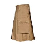 Modern Brown Utility Kilt with Cargo Pockets - Image 3