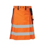 Men's Fluorescent Orange Firefighter Kilt